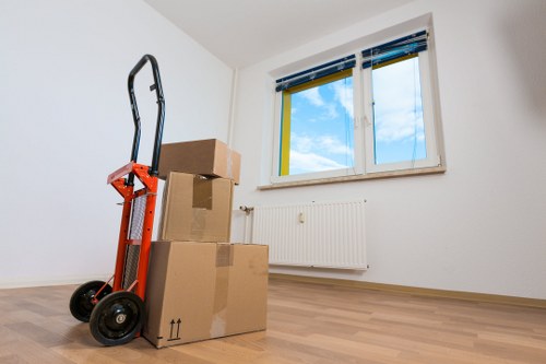 Boxes and furniture stored safely in a Longford storage unit